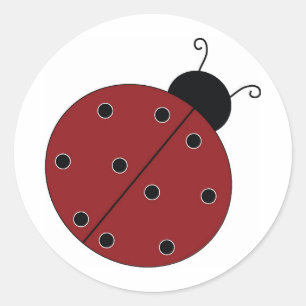 Ladybug Sticker Runt Klistermärke