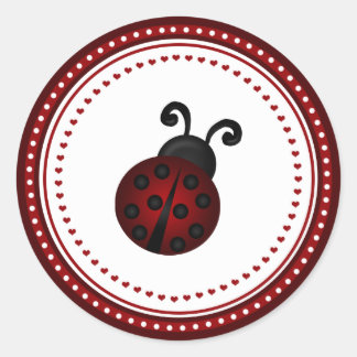 Ladybug Sticker Runt Klistermärke