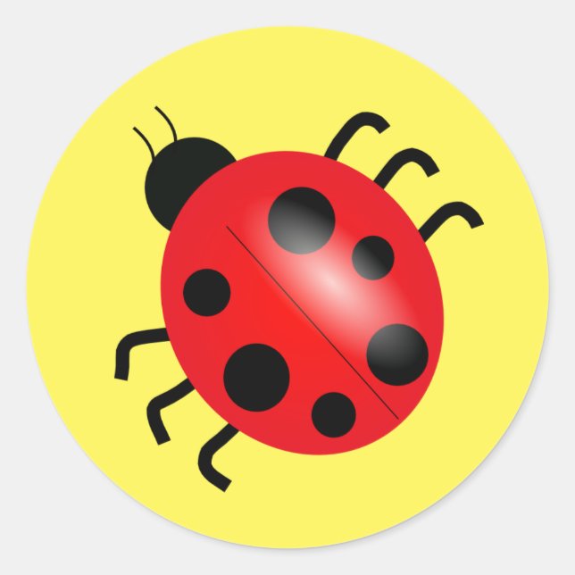 Ladybug Stickers Runt Klistermärke (Framsida)