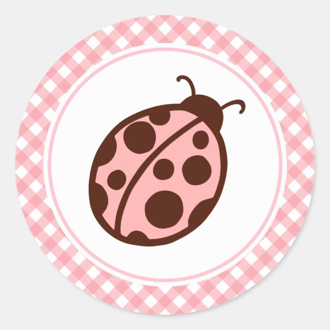 Ladybug Stickers Runt Klistermärke (Framsida)