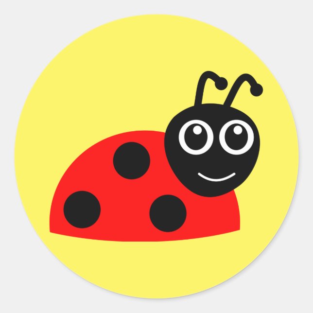Ladybug Stickers Runt Klistermärke (Framsida)