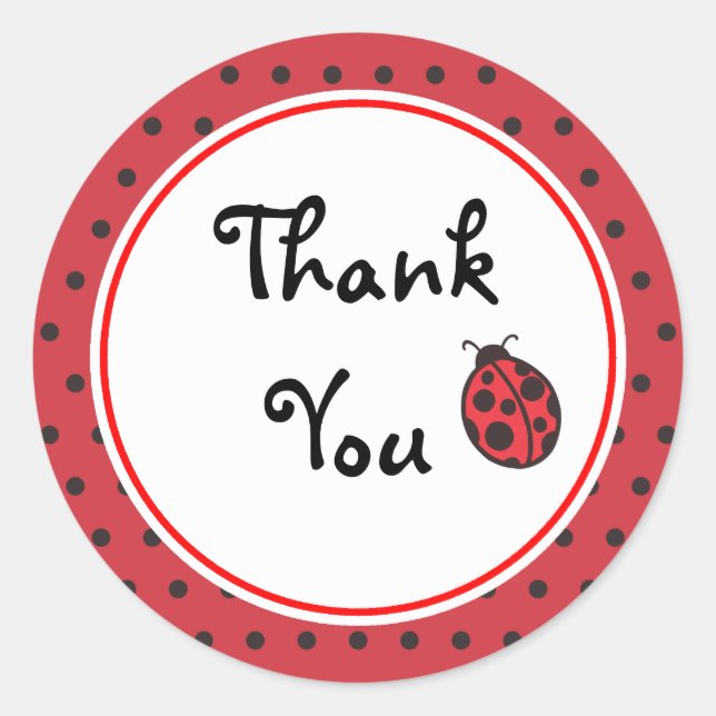 Ladybug Stickers Runt Klistermärke (Framsida)