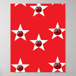Ladybug stjärnor poster