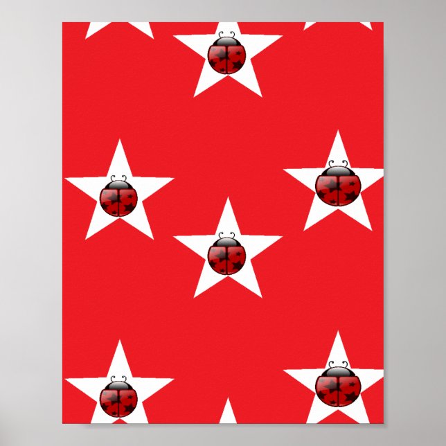 Ladybug stjärnor poster (Framsidan)