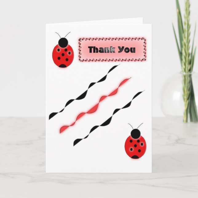 Ladybug - tackkort (Framsida)