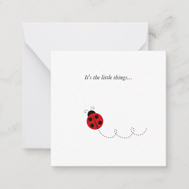 Ladybug Tackkort Card Anteckningskort (Framsida)