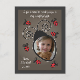 Ladybug - tackkort - vykort
