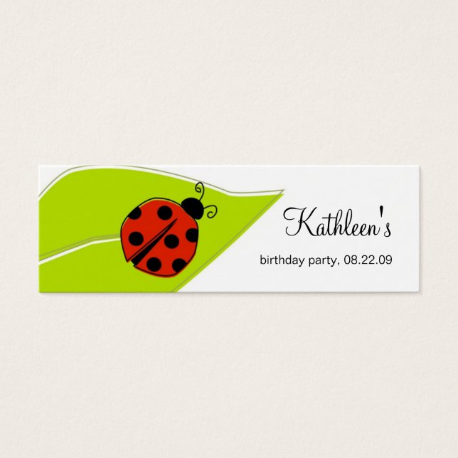 Ladybug Tacks Märkre Litet Visitkort (Framsidan)