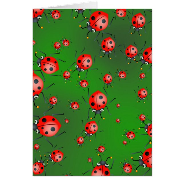 Ladybug Tapet Hälsningskort (Framsidan)