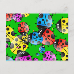 Ladybug Tapet Vykort