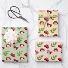 LadyBug Theme Cute Kids Wrapping Papper
