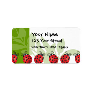 Ladybug Tur Adressetikett