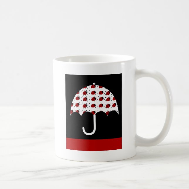 Ladybug Umbrella Design Kaffemugg (Höger)