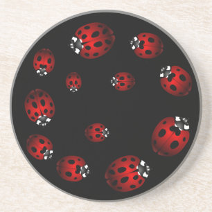 Ladybug Underläggs Garden Kryp Underlägg Decor Sandsten
