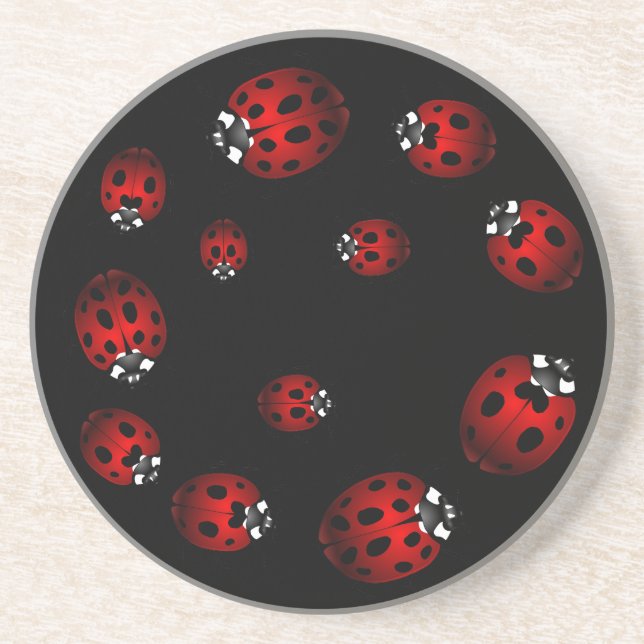 Ladybug Underläggs Garden Kryp Underlägg Decor Sandsten (Framsidan)