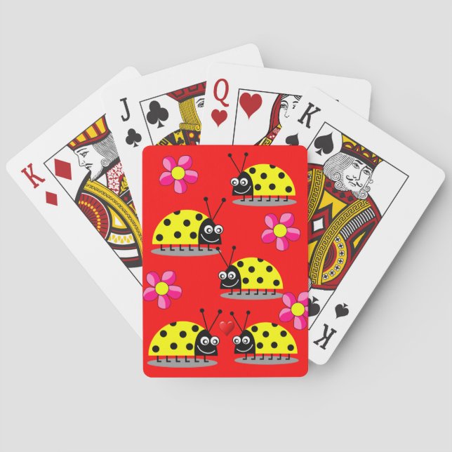 Ladybug-uppspelningskortsdäck Casinokort (Baksidan)