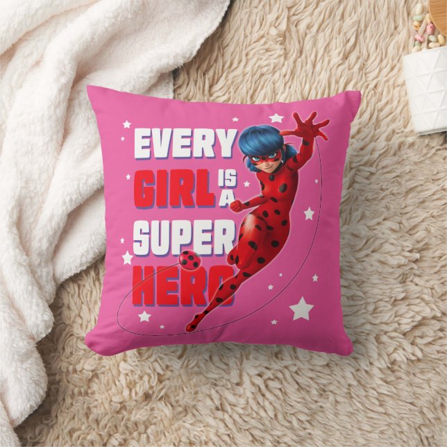 Ladybug Varje Girl är en Toppen Hero Kudde (Filt)