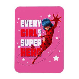 Ladybug Varje Girl är en Toppen Hero Magnet