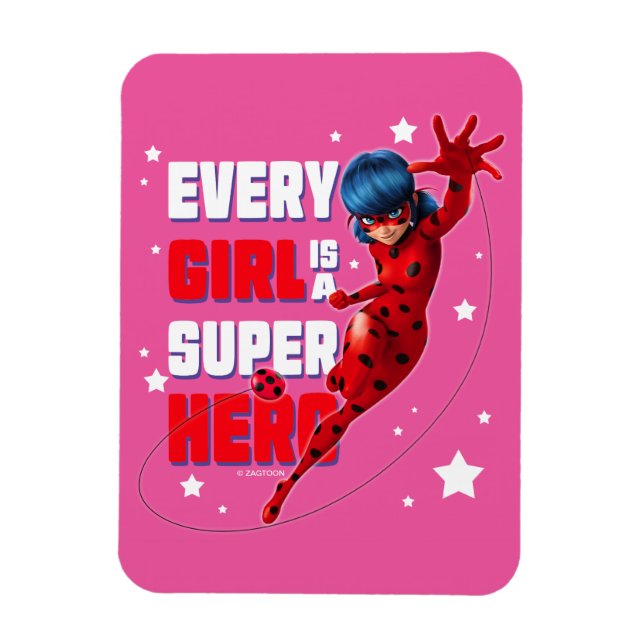 Ladybug Varje Girl är en Toppen Hero Magnet (Vertikal)