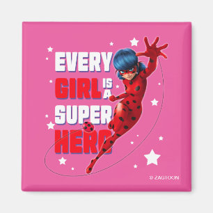 Ladybug Varje Girl är en Toppen Hero Magnet