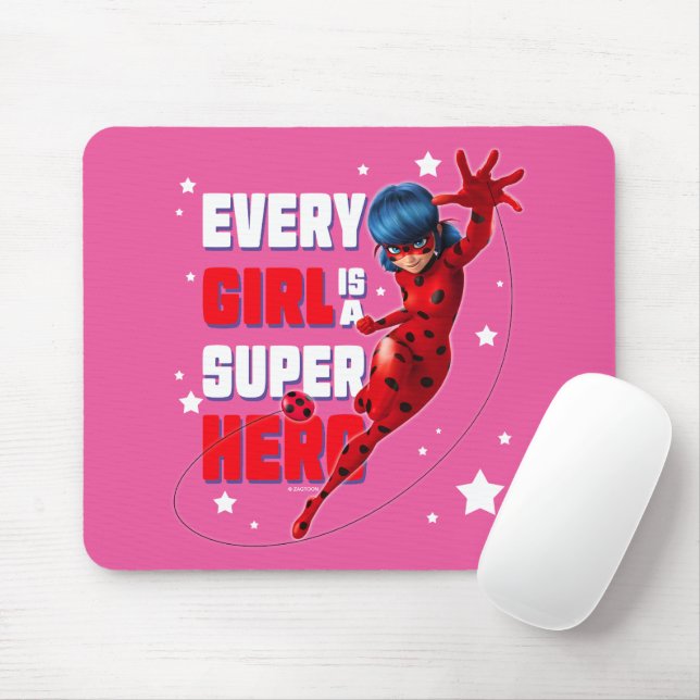 Ladybug Varje Girl är en Toppen Hero Musmatta (Med mus)