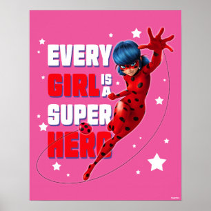 Ladybug Varje Girl är en Toppen Hero Poster