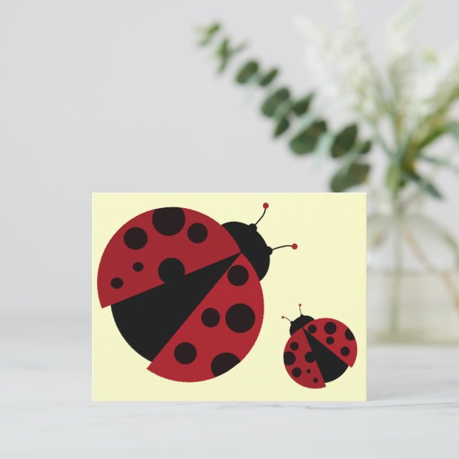 Ladybug Vykort (Stående Fram)