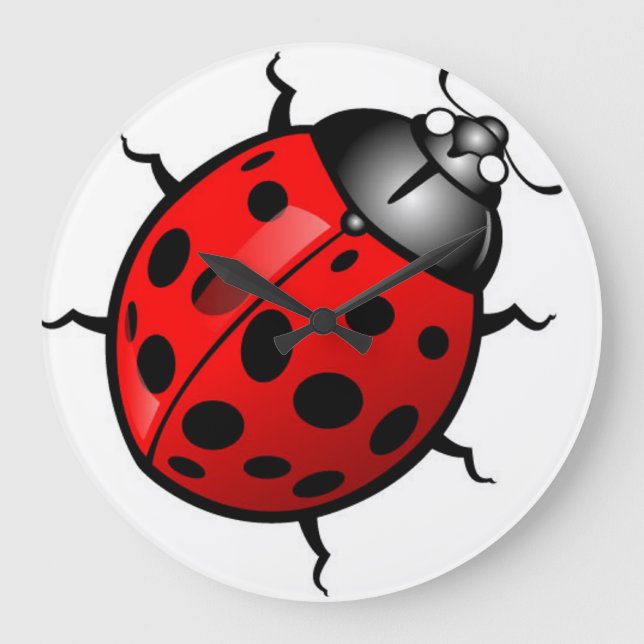 Ladybug Wall Clock Stor Klocka (Framsida)