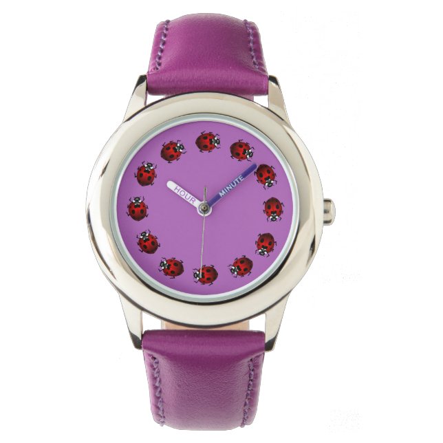 Ladybug Watch Barn Ladybug Wrist Watch Kryp Gifts Armbandsur (Framsida)