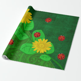 Ladybug Whimsey 3D Folk Art Presentpapper