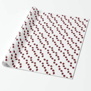 Ladybug Wrapping Papper Cute Ladybird Kryp Papper Presentpapper