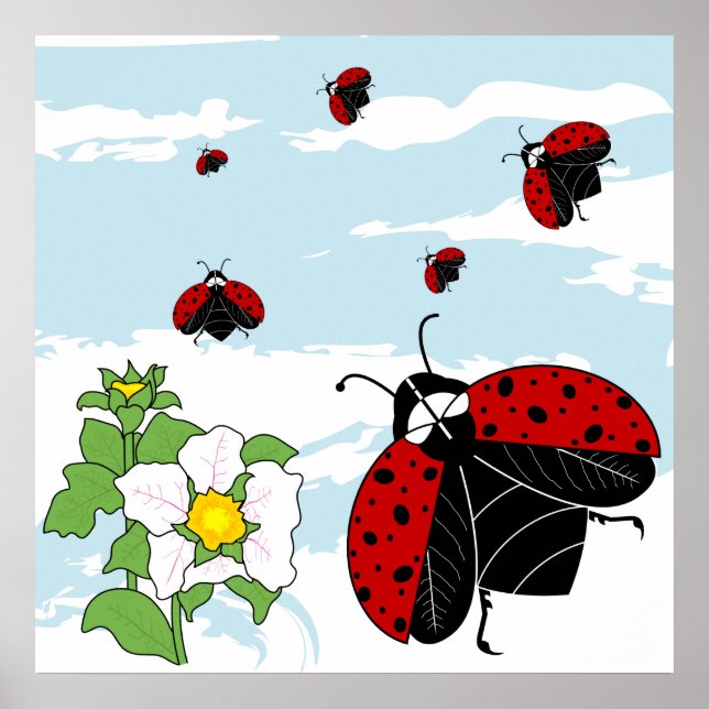 ladybuggar under flygning poster (Framsidan)