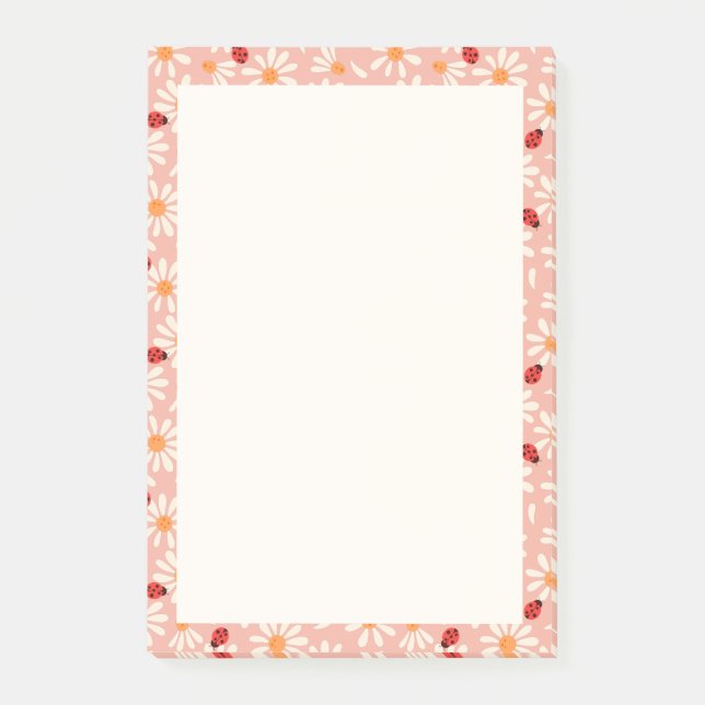 Ladybugs and Daisies Post-it Block (Framsida)