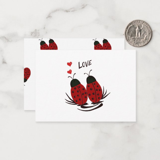 Ladybugs Anteckningskort (Fram/Back In Situ)