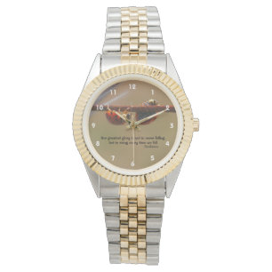 Ladybugs Attitude inspirational Confucius Quote Armbandsur