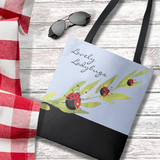 Ladybugs | Blått blått mot bläck Tygkasse (Skapare uppladdad)
