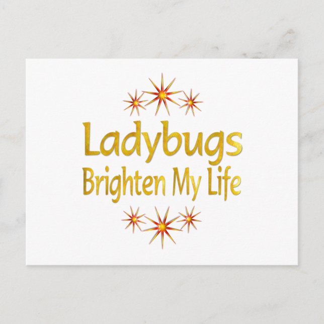 Ladybugs Brighten Mitt liv Vykort (Framsida)