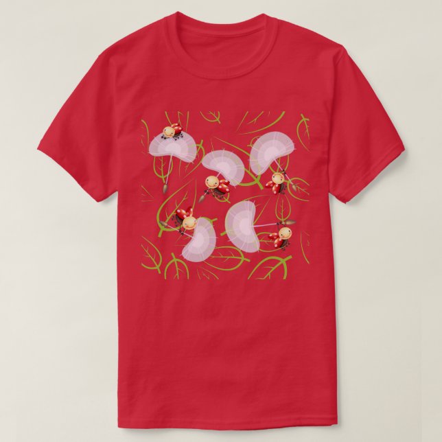 Ladybugs Flight i Löv T Shirt (Design framsida)