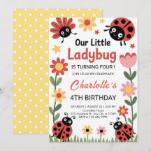 Ladybugs födelsedag blommig
