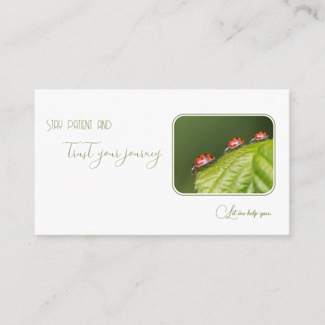 Ladybugs för psykologer och psykoterapeuter visitkort (Framsida)