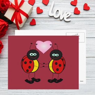 Ladybugs i Kärlek vykort