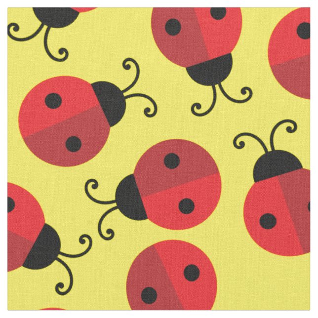 Ladybugs Kids Cute Kryp Baby Nursery Tyg (Närbild)