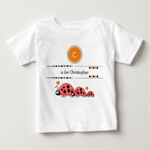 Ladybugs lägger till svart och orange från namn t shirt