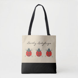 Ladybugs | Lättfärdig trio Ladybugs Tote Bag Tygkasse
