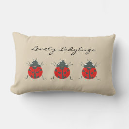 Ladybugs | Loful Trio of Ladybugs Lumbar Pillow Lumbarkudde