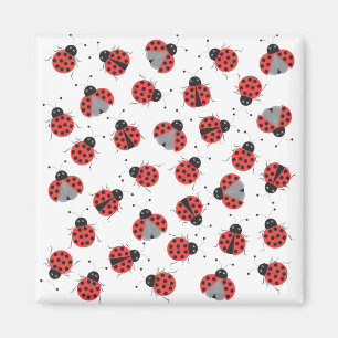 Ladybugs mönster magnet