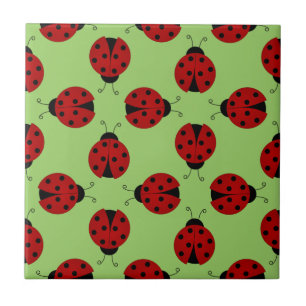 Ladybugs Mönster Tile Kakelplatta