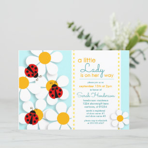 Ladybugs och Daisys inbjudningar till babyskor