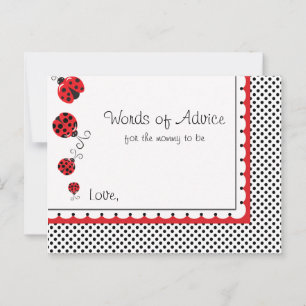 Ladybugs och Polka dots Mamma Advice Card Rådkort