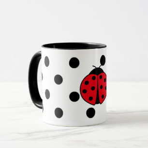 Ladybugs och polka dots mugg